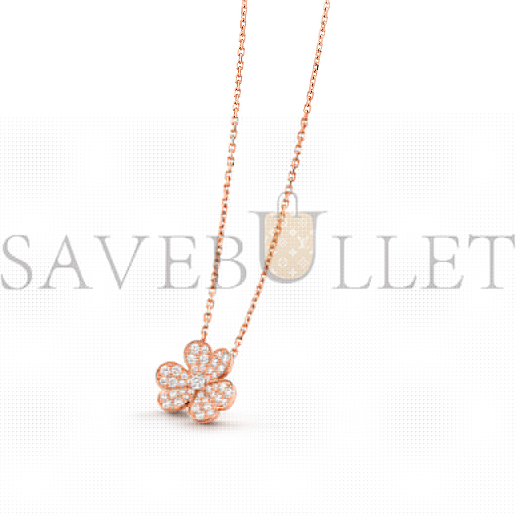 V*N CL*F arpels frivole pendant, small model - rose gold, diamond  vcarp7rl00